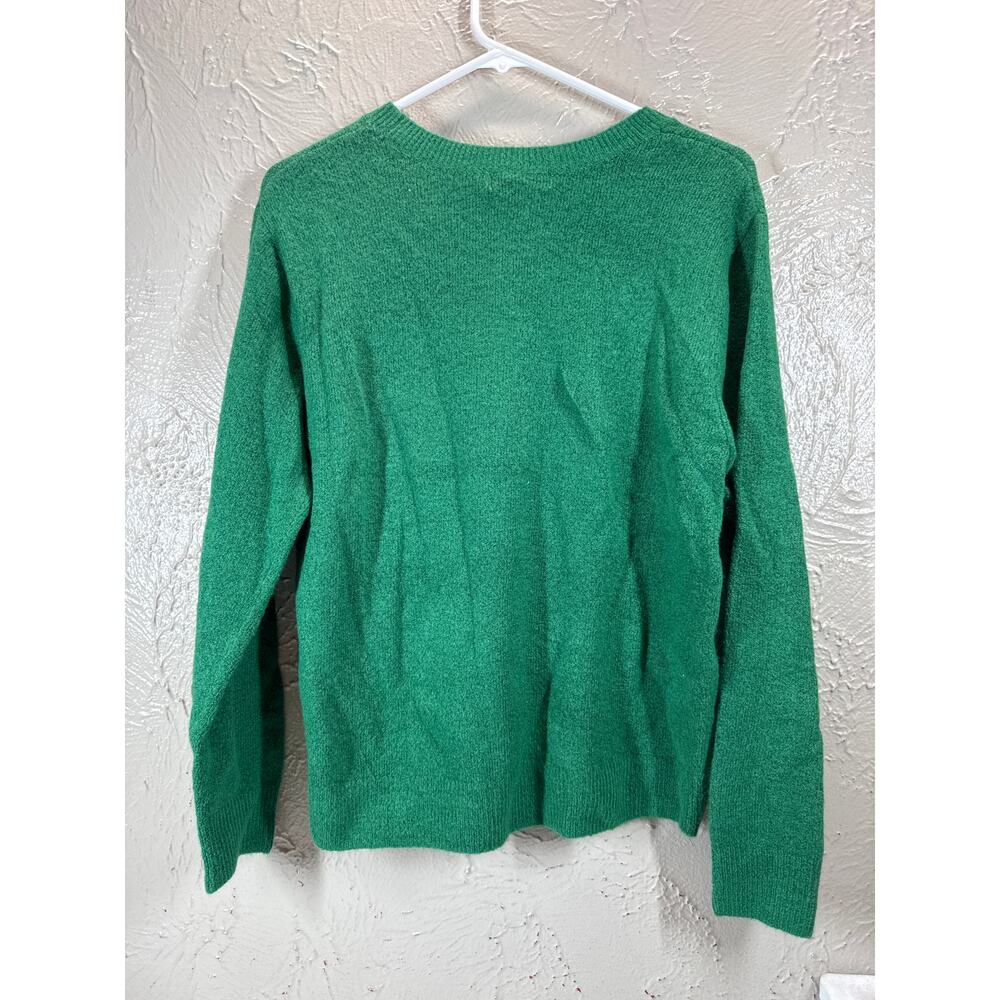 H&M Crewneck Pullover Green Wool‎ Blend Knit Sweater Womens Size XS - Picture 3 of 5